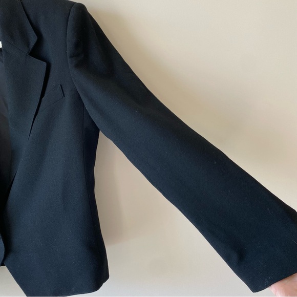 VTG Christian Dior Separates Wool Blazer and Skirt Suit Set Black Size 12 - Picture 5 of 16